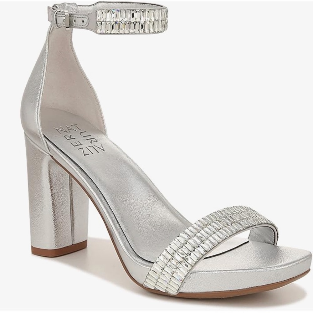Naturalizer Silver Platform Heels